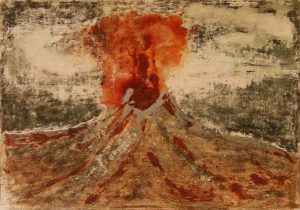 Series of Volcano - mixed media on cardboard - 100 x 70 cm - 2017 (3)